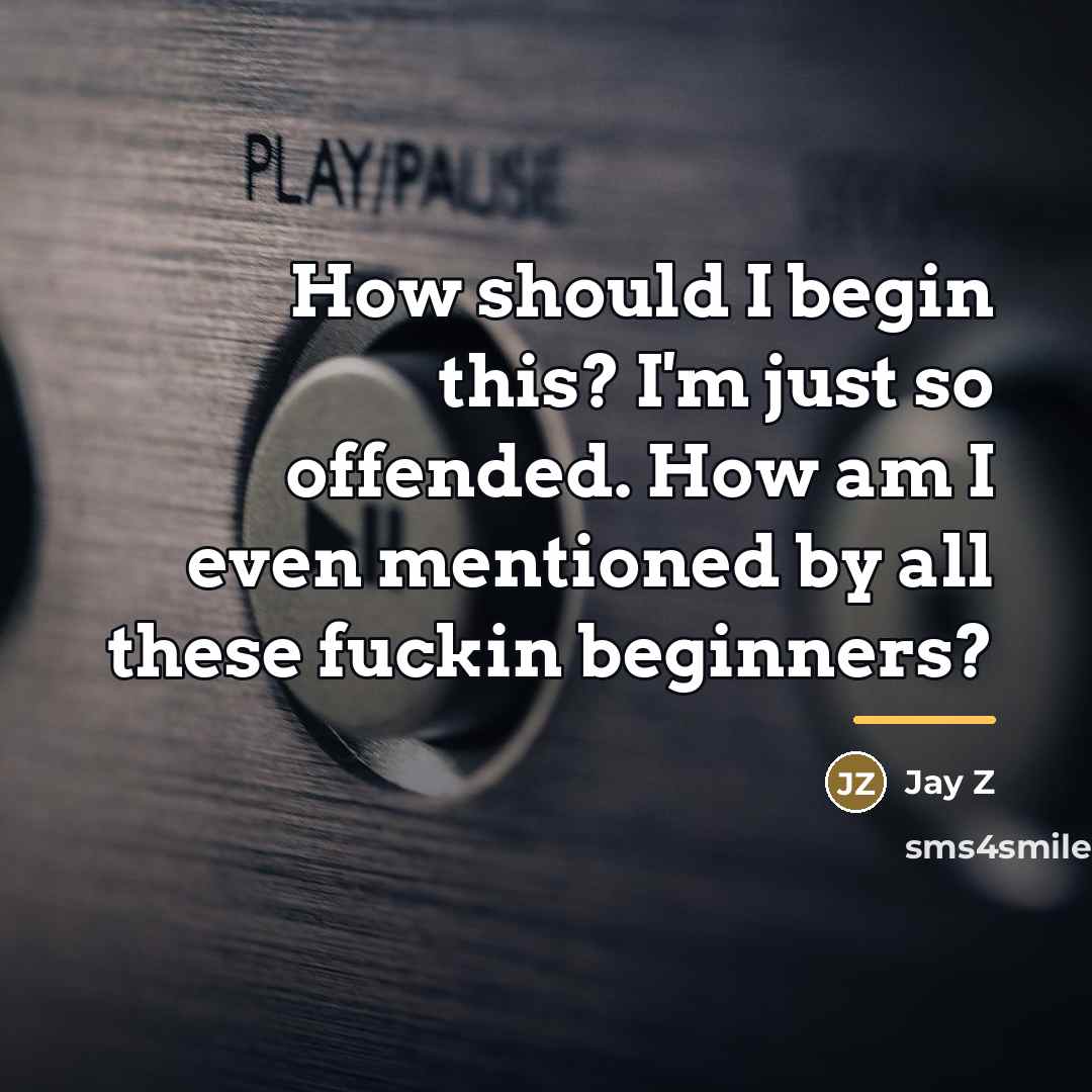 “How should I begin this? I'm just so offended. How…” quote by Jay Z