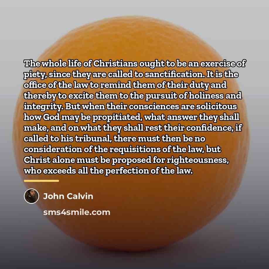 “The whole life of Christians ought to be an exercise…” quote by John Calvin