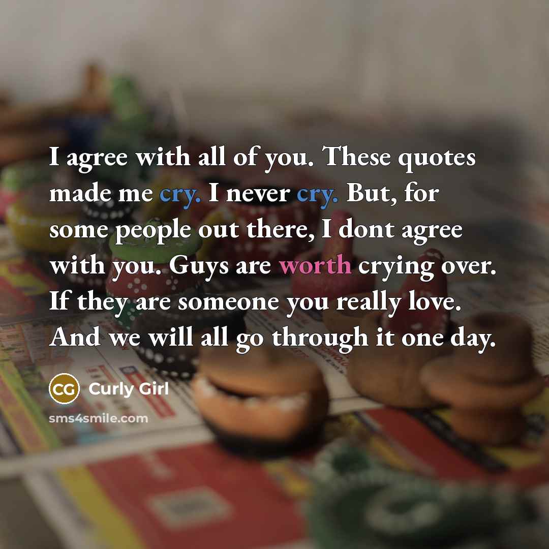 “I agree with all of you. These quotes made me…” quote by Curly Girl