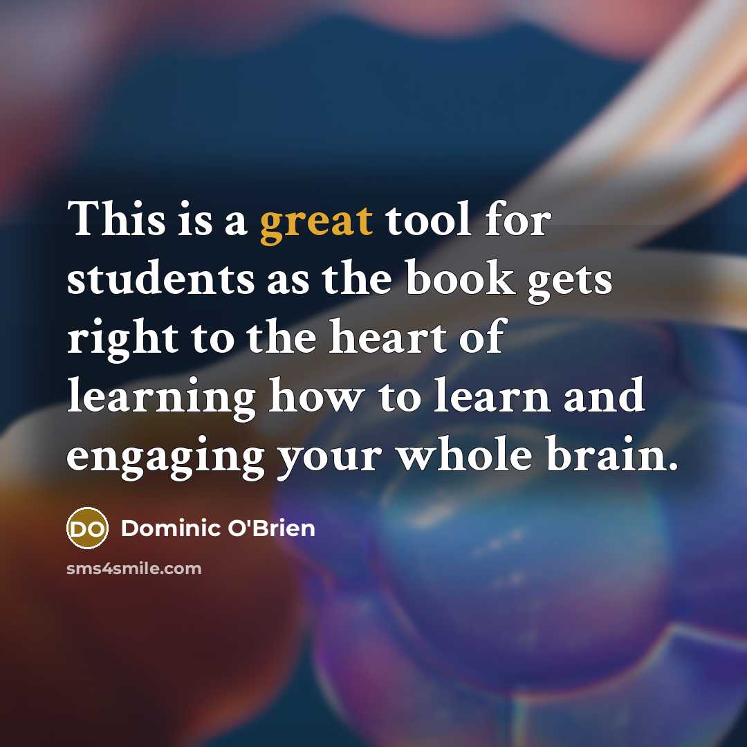 “This is a great tool for students as the book…” quote by Dominic O'Brien
