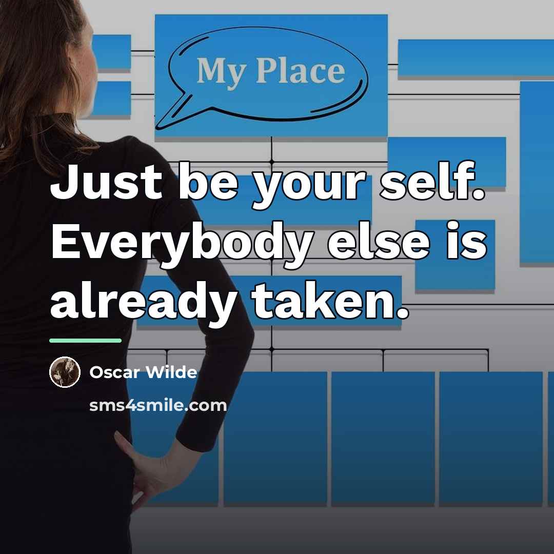 “Just be your self. Everybody else is already taken.…” quote by Oscar Wilde