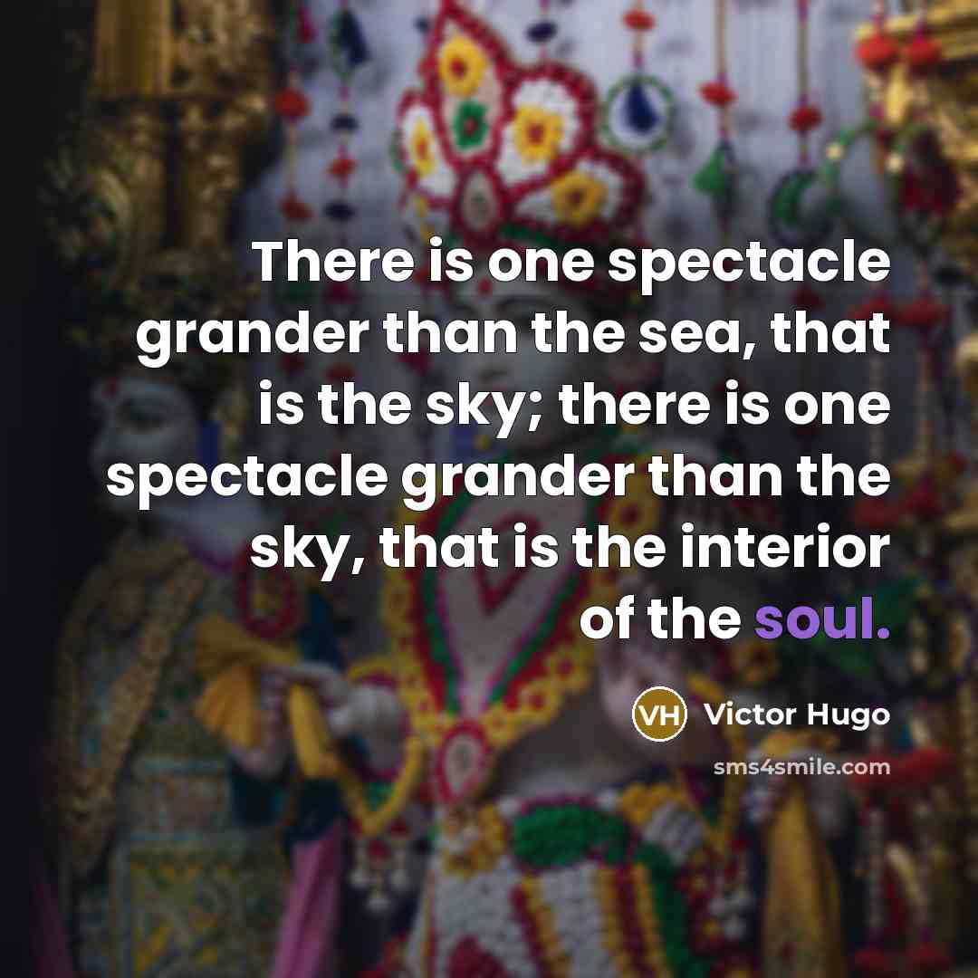“There is one spectacle grander than the sea, that is…” quote by Victor Hugo