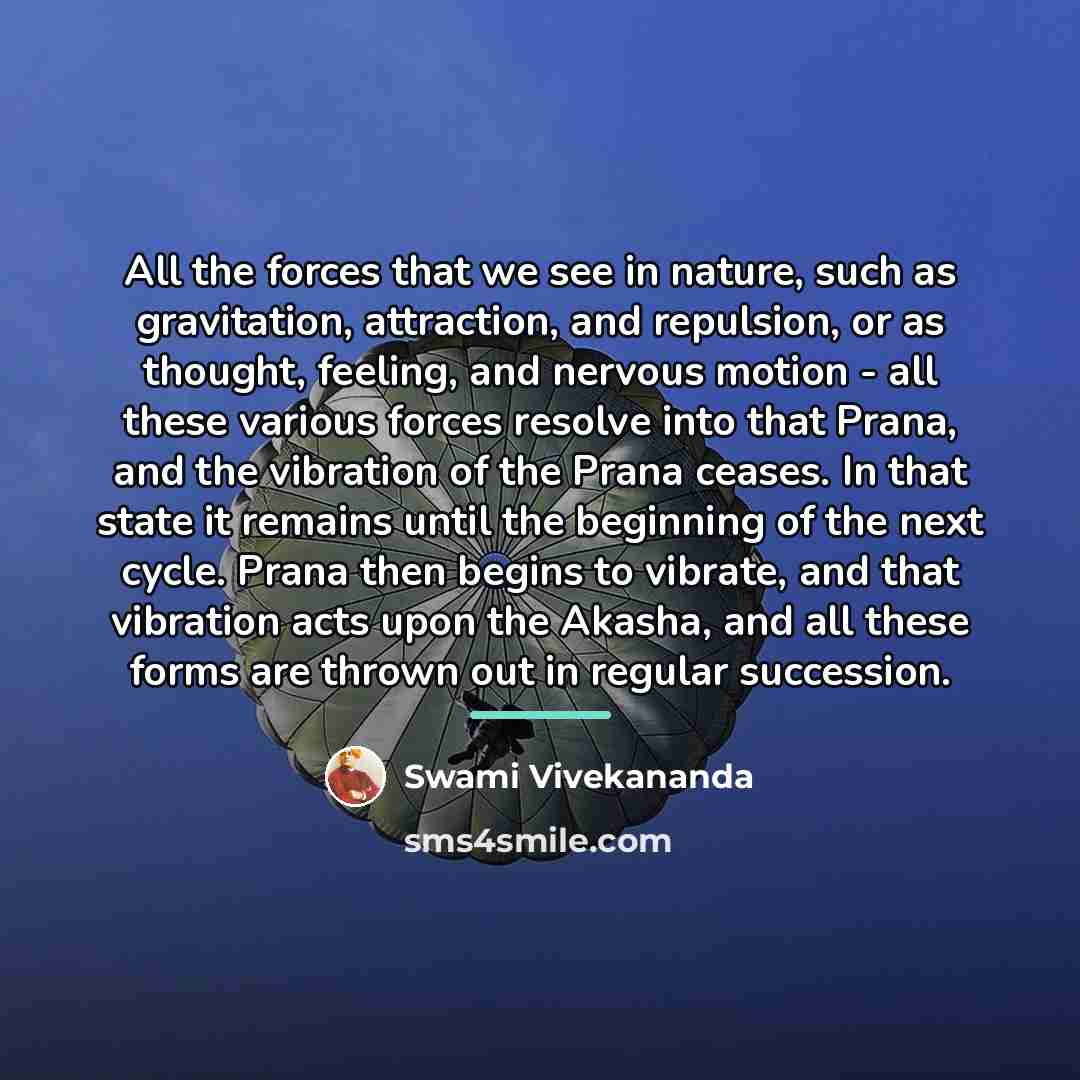 “All the forces that we see in nature, such as…” quote by Swami Vivekananda