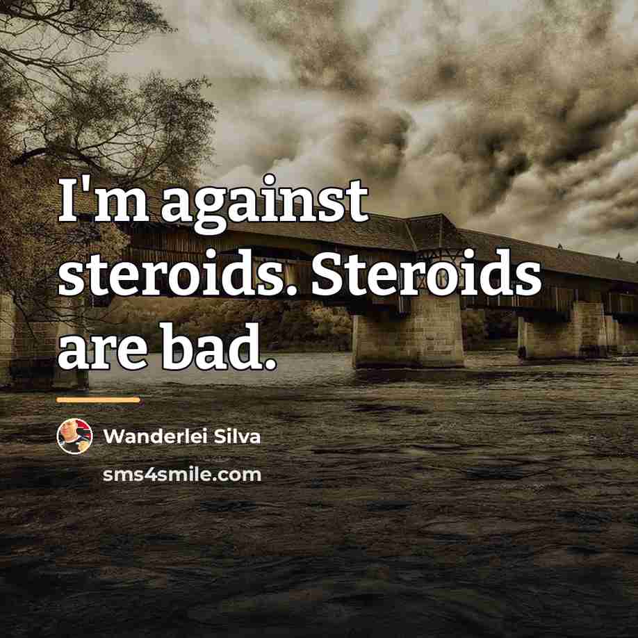 “I'm against steroids. Steroids are bad.…” quote by Wanderlei Silva