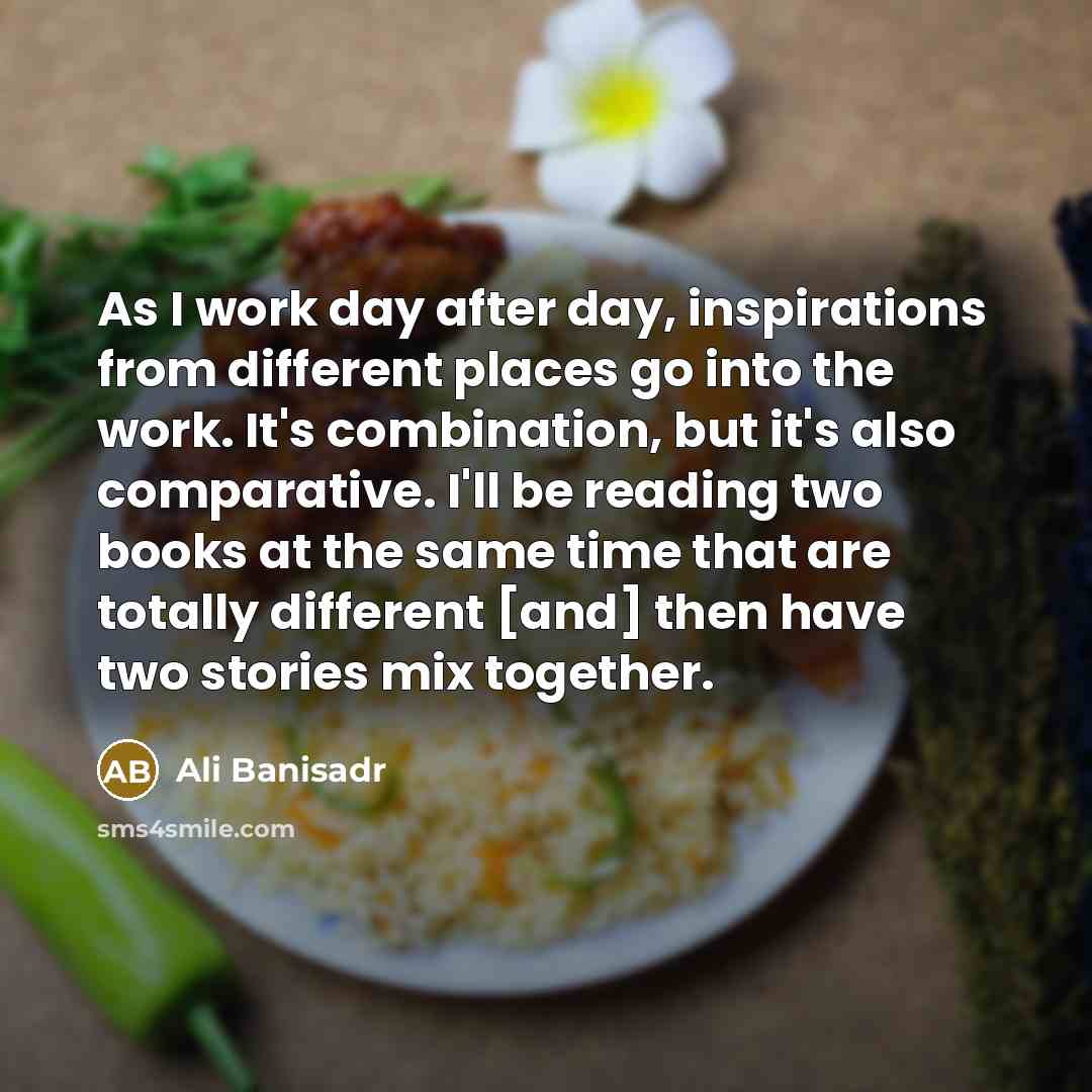 “As I work day after day, inspirations from different places…” quote by Ali Banisadr