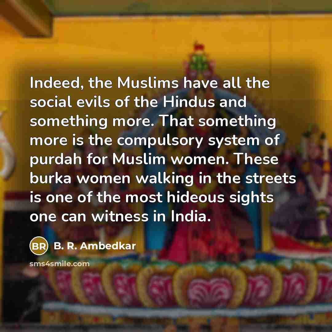 “Indeed, the Muslims have all the social evils of the…” quote by B. R. Ambedkar