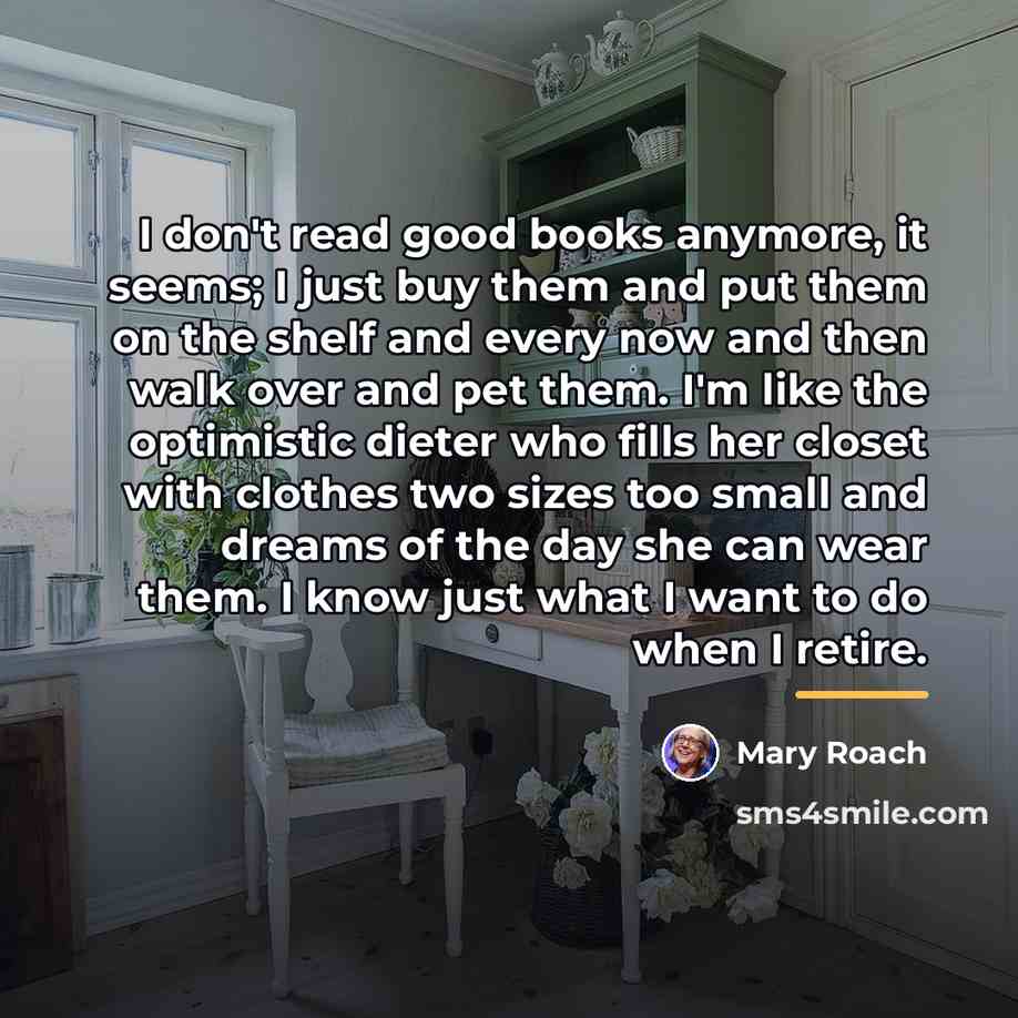“I don't read good books anymore, it seems; I just…” quote by Mary Roach