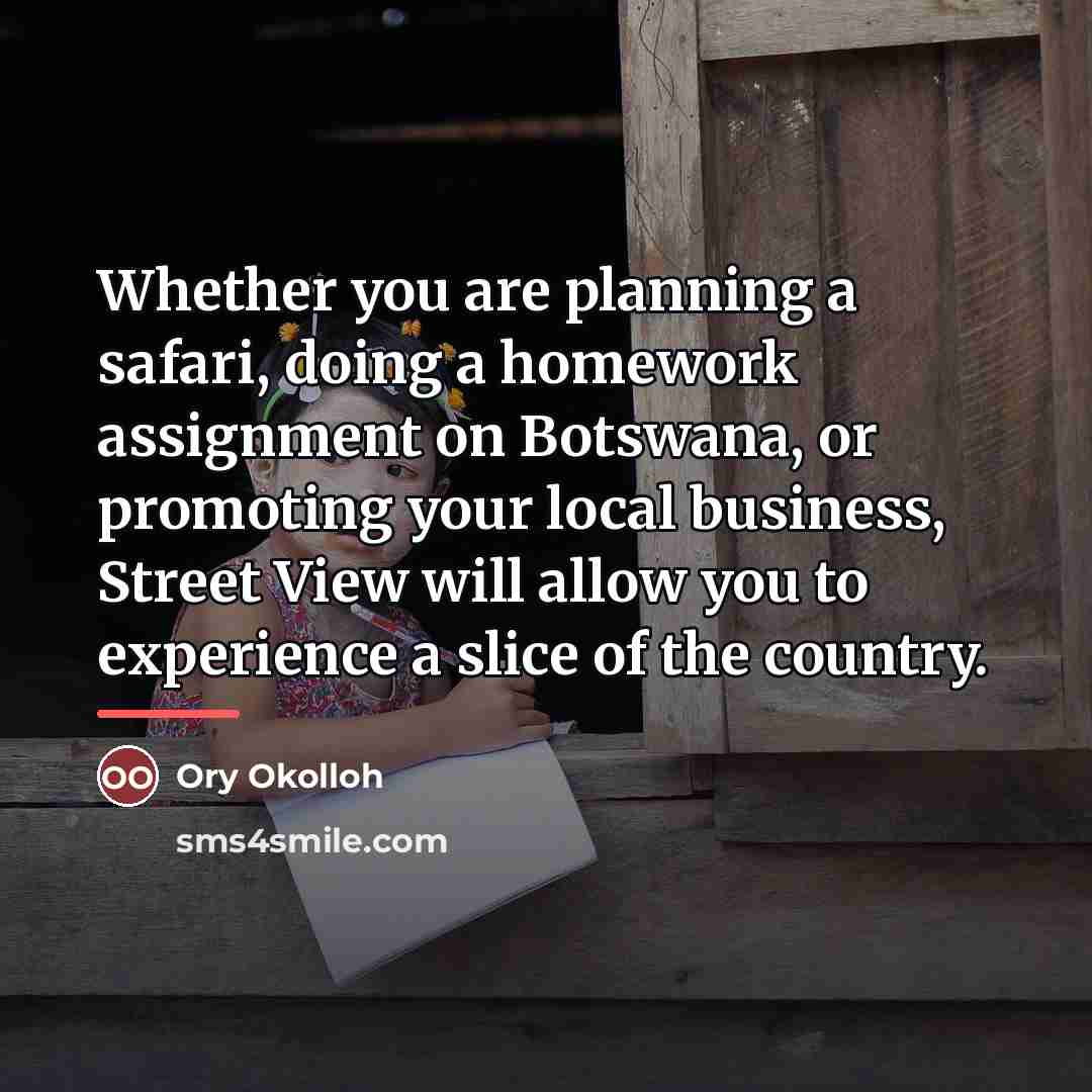 “Whether you are planning a safari, doing a homework assignment…” quote by Ory Okolloh