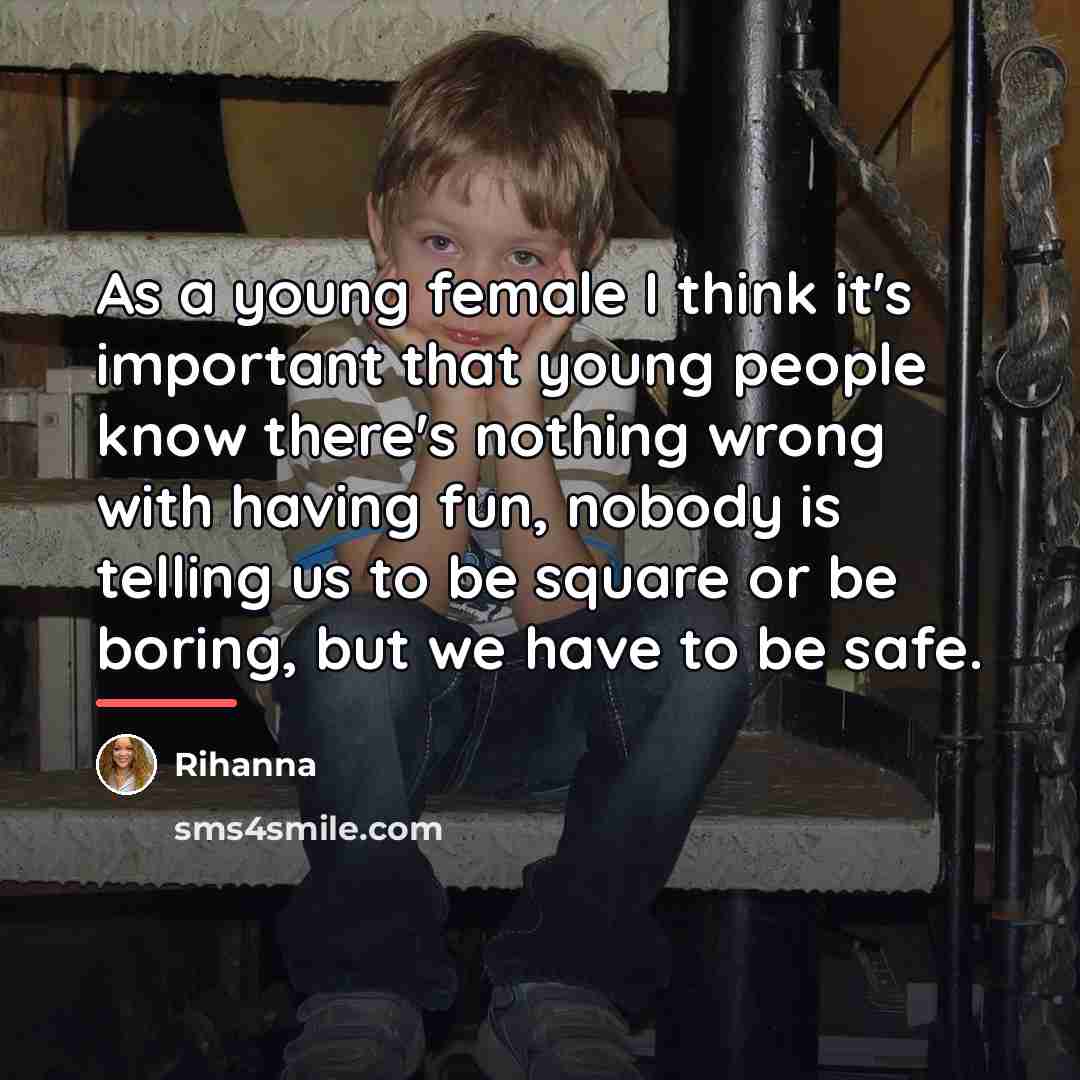 “As a young female I think it's important that young…” quote by Rihanna