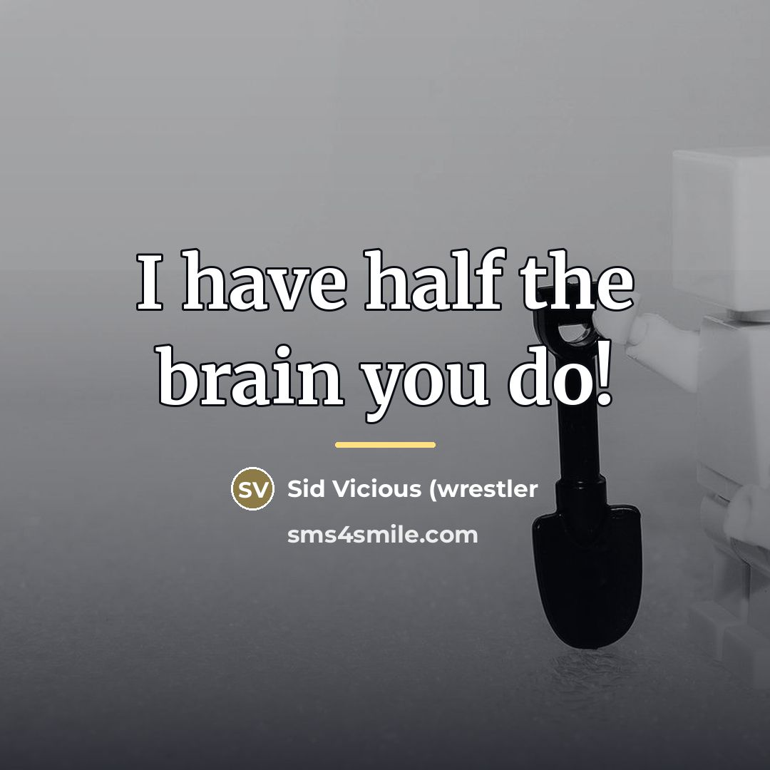 “I have half the brain you do!…” quote by Anonymous