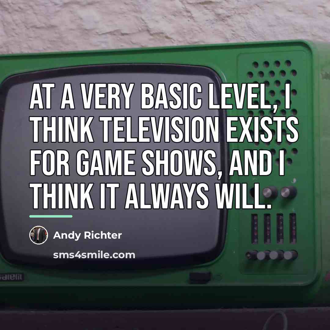 “At a very basic level, I think television exists for…” quote by Andy Richter