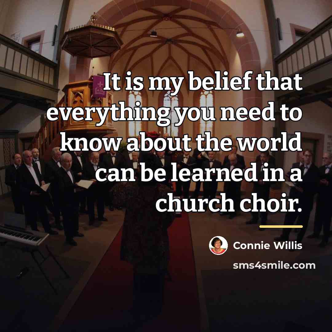 “It is my belief that everything you need to know…” quote by Connie Willis