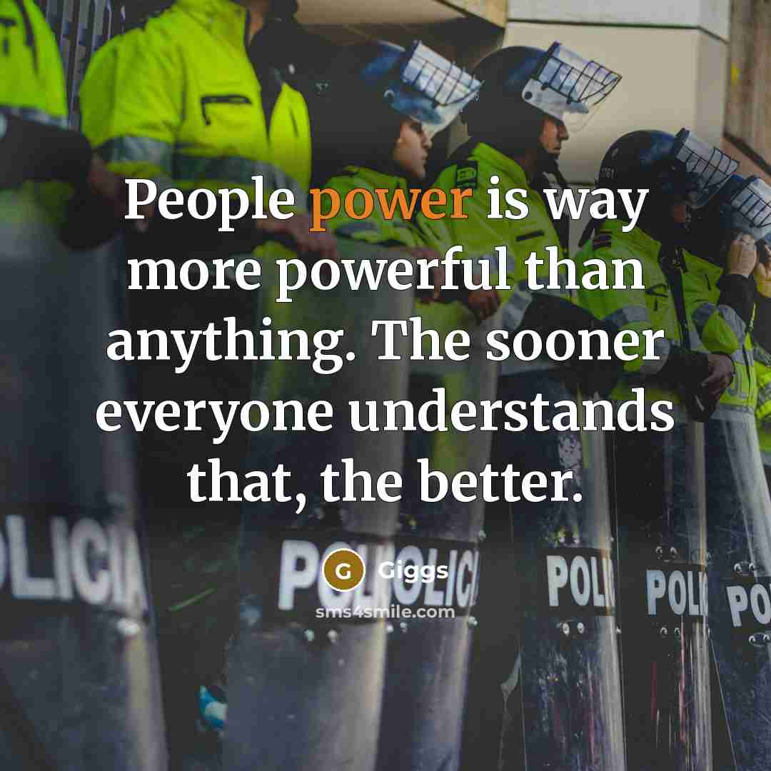 “People power is way more powerful than anything. The sooner…” quote by Giggs
