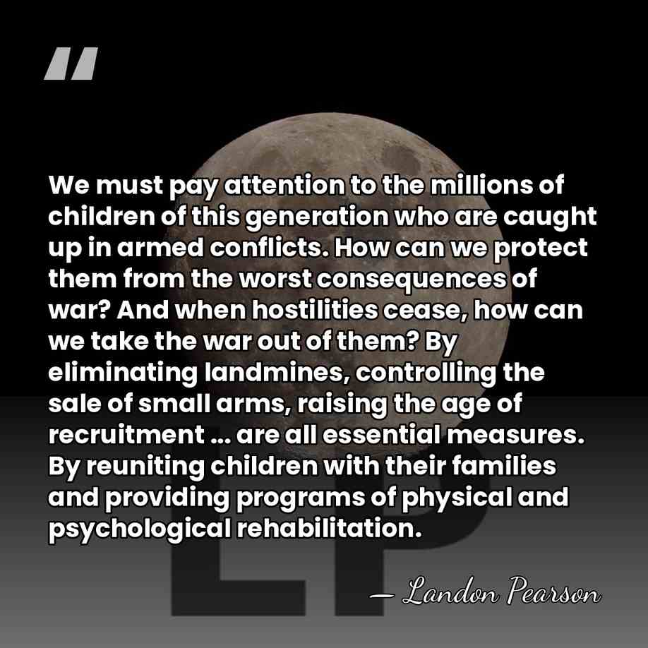 We must pay attention to the millions of children of this generation&hellip; - Landon Pearson
