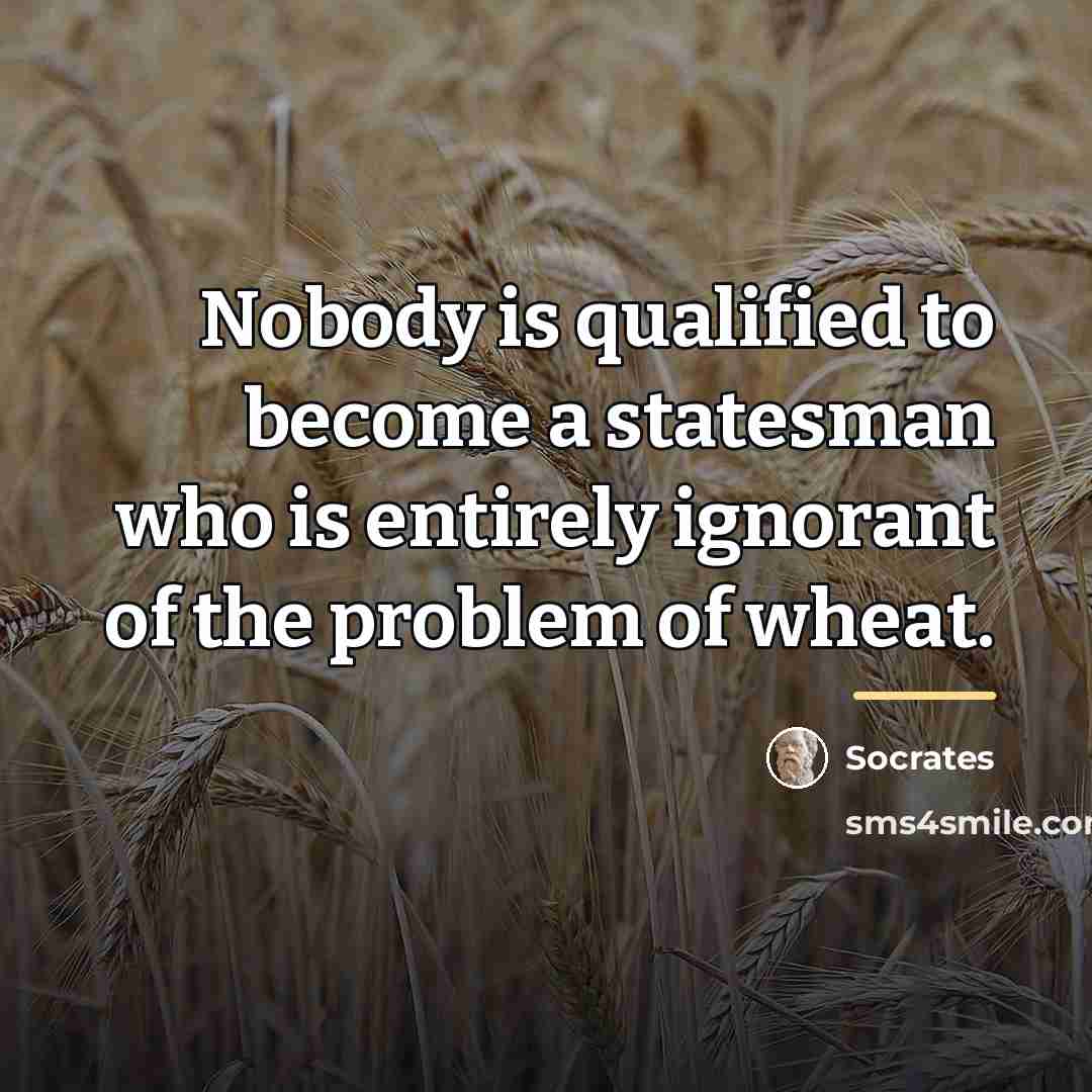 “Nobody is qualified to become a statesman who is entirely…” quote by Socrates