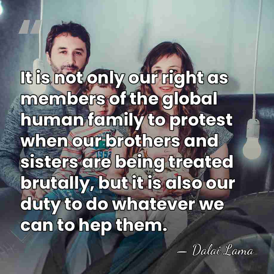 It is not only our right as members of the global human&hellip; - Dalai Lama