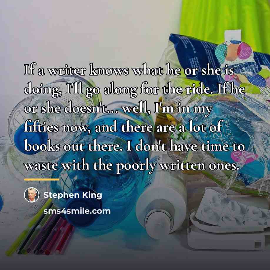 “If a writer knows what he or she is doing,…” quote by Stephen King
