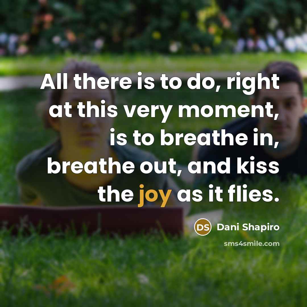 “All there is to do, right at this very moment,…” quote by Dani Shapiro