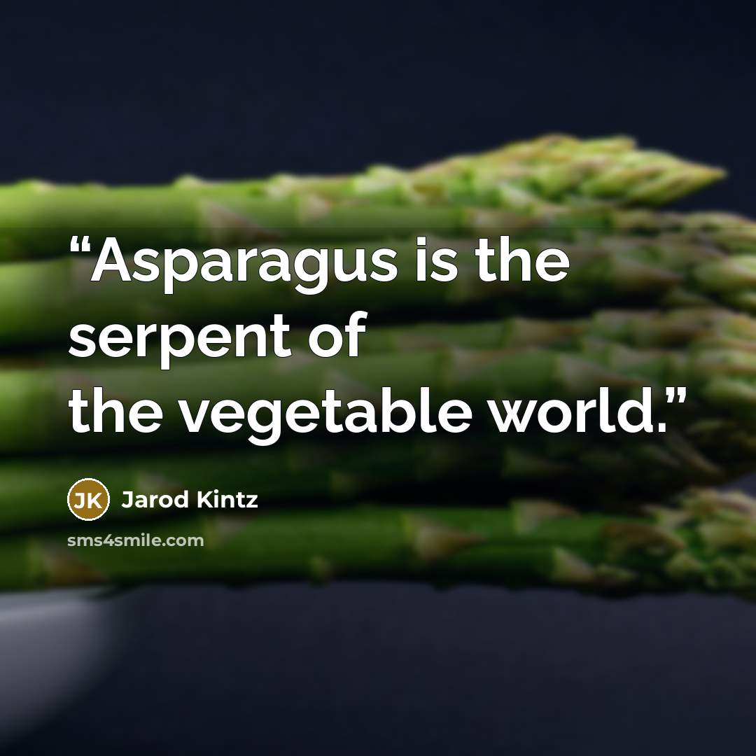 “Asparagus is the serpent of the vegetable world.” quote by Jarod Kintz
