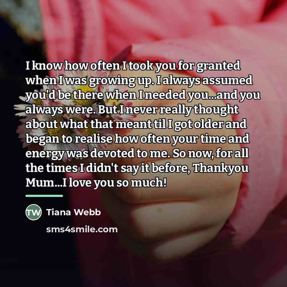 “I know how often I took you for granted when…” quote by Tiana Webb