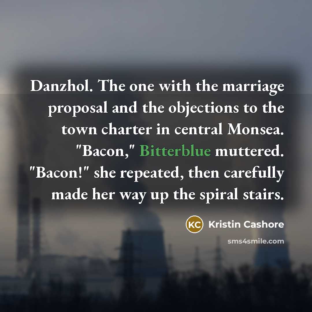 “Danzhol. The one with the marriage proposal and the objections…” quote by Kristin Cashore