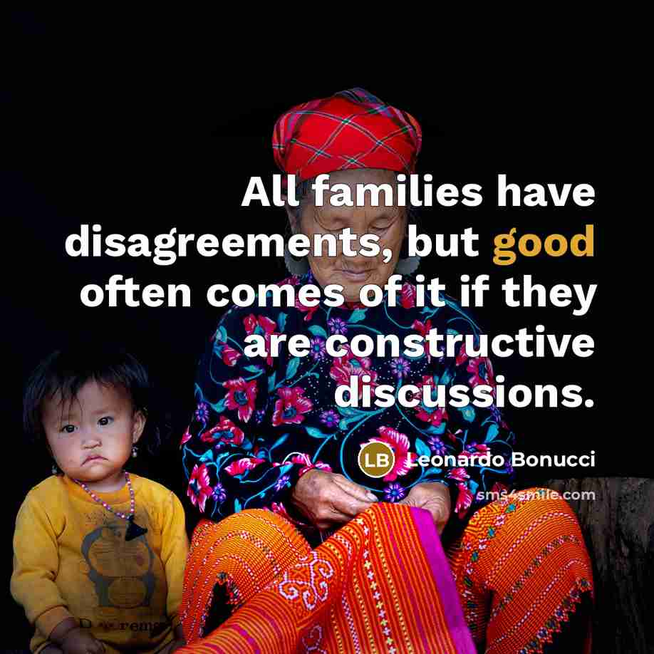 “All families have disagreements, but good often comes of it…” quote by Leonardo Bonucci