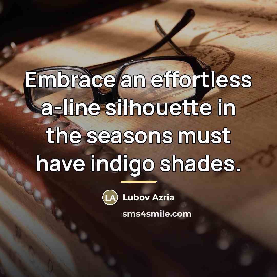 “Embrace an effortless a-line silhouette in the seasons must have…” quote by Lubov Azria