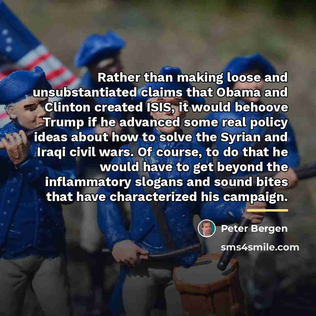 “Rather than making loose and unsubstantiated claims that Obama and…” quote by Peter Bergen