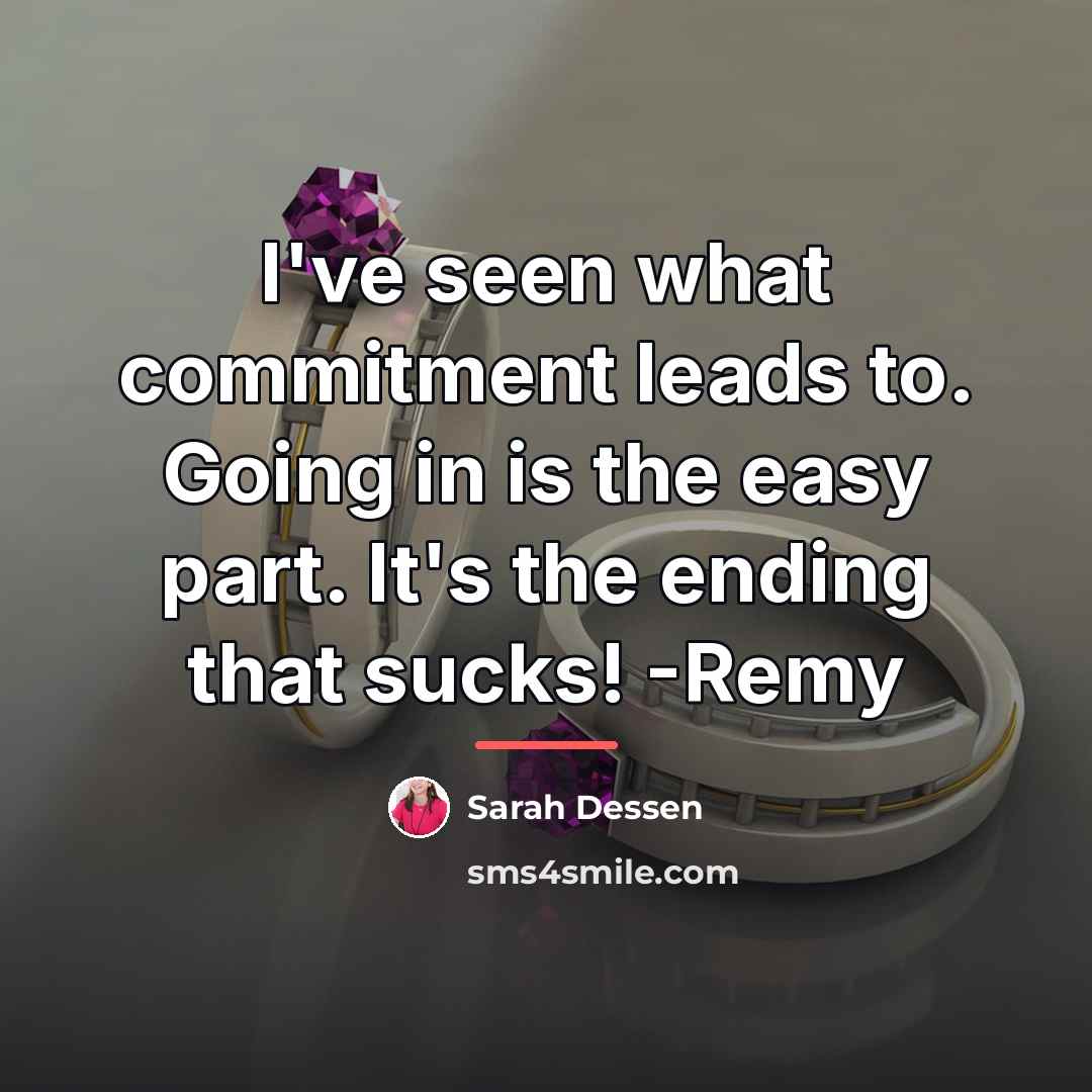 “I've seen what commitment leads to. Going in is the…” quote by Sarah Dessen
