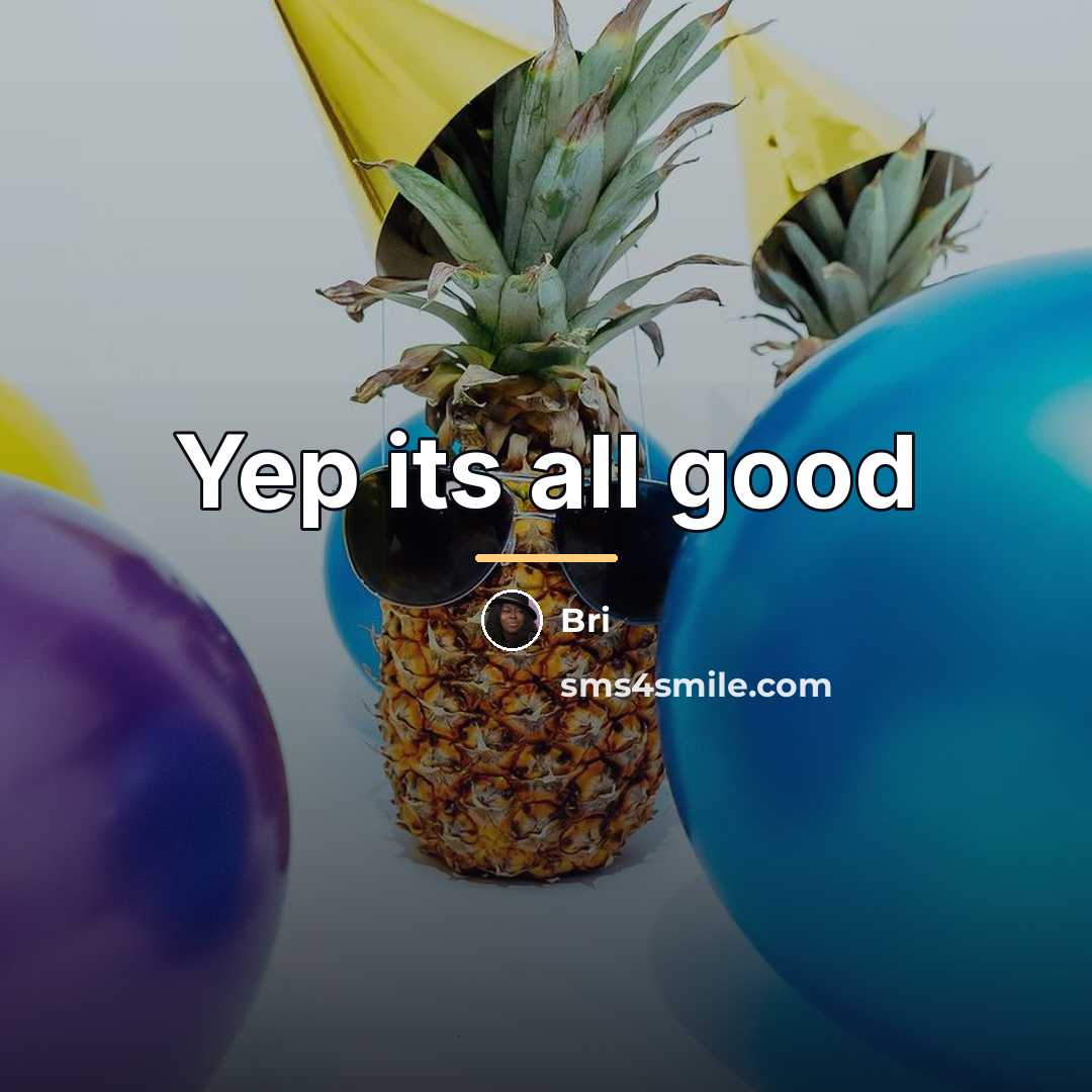 “Yep its all good…” quote by Bri