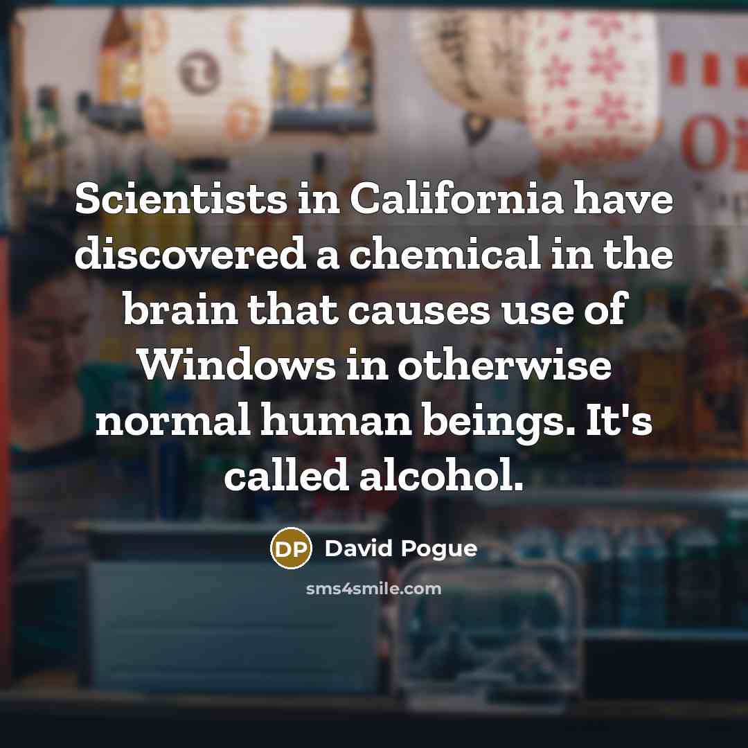 “Scientists in California have discovered a chemical in the brain…” quote by David Pogue