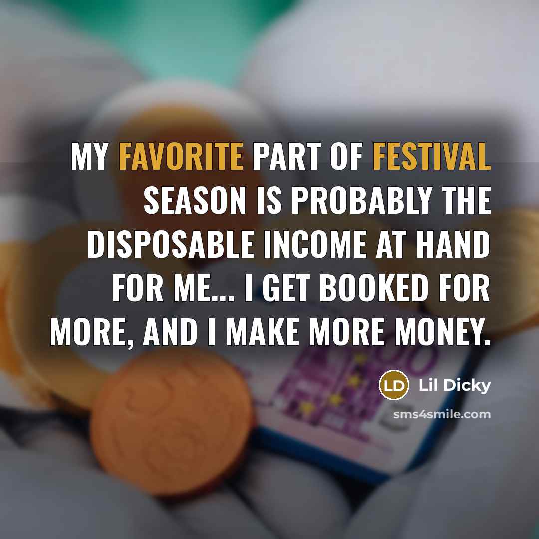 “My favorite part of festival season is probably the disposable…” quote by Lil Dicky