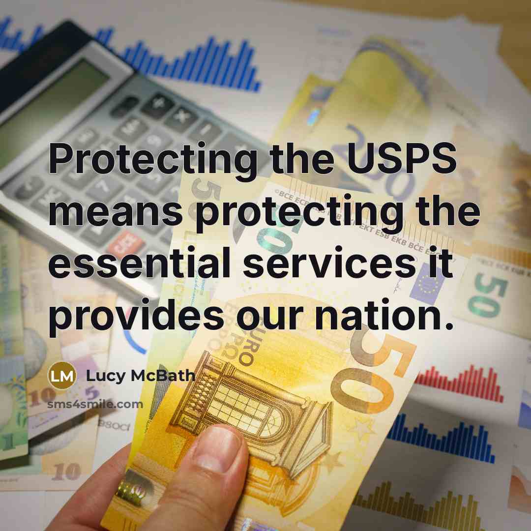 “Protecting the USPS means protecting the essential services it provides…” quote by Lucy McBath