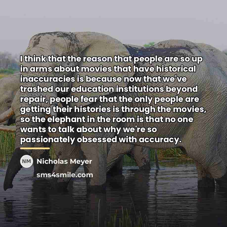 “I think that the reason that people are so up…” quote by Nicholas Meyer