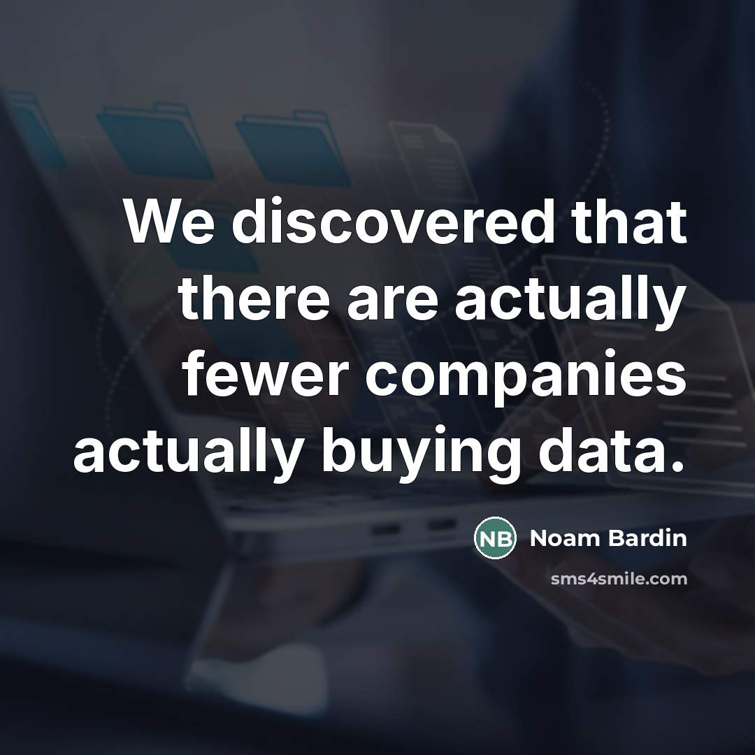 “We discovered that there are actually fewer companies actually buying…” quote by Noam Bardin
