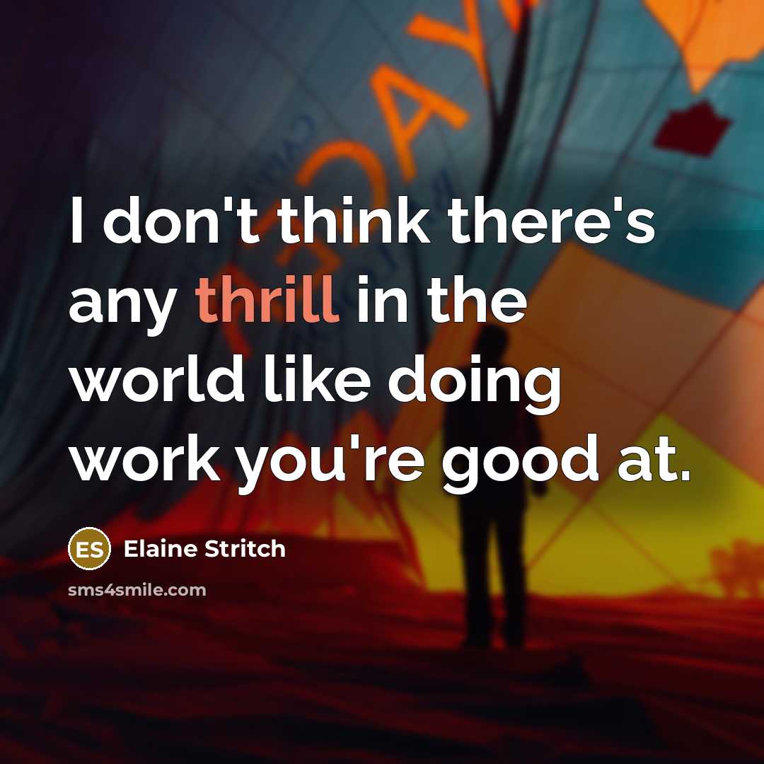 “I don't think there's any thrill in the world like…” quote by Elaine Stritch