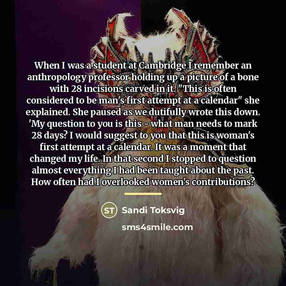“When I was a student at Cambridge I remember an…” quote by Sandi Toksvig