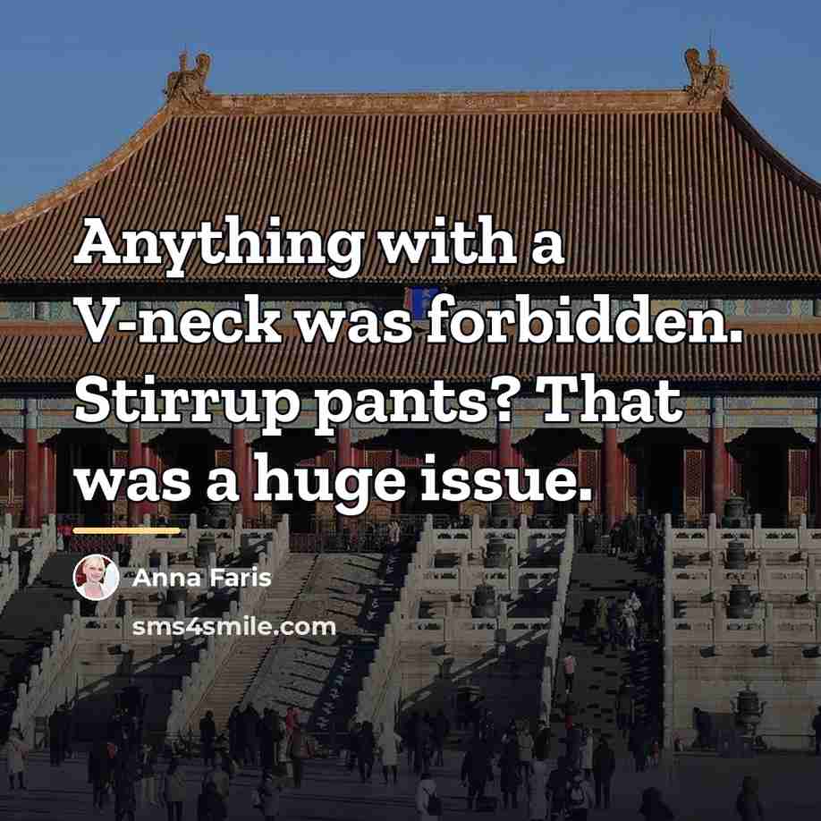 “Anything with a V-neck was forbidden. Stirrup pants? That was…” quote by Anna Faris