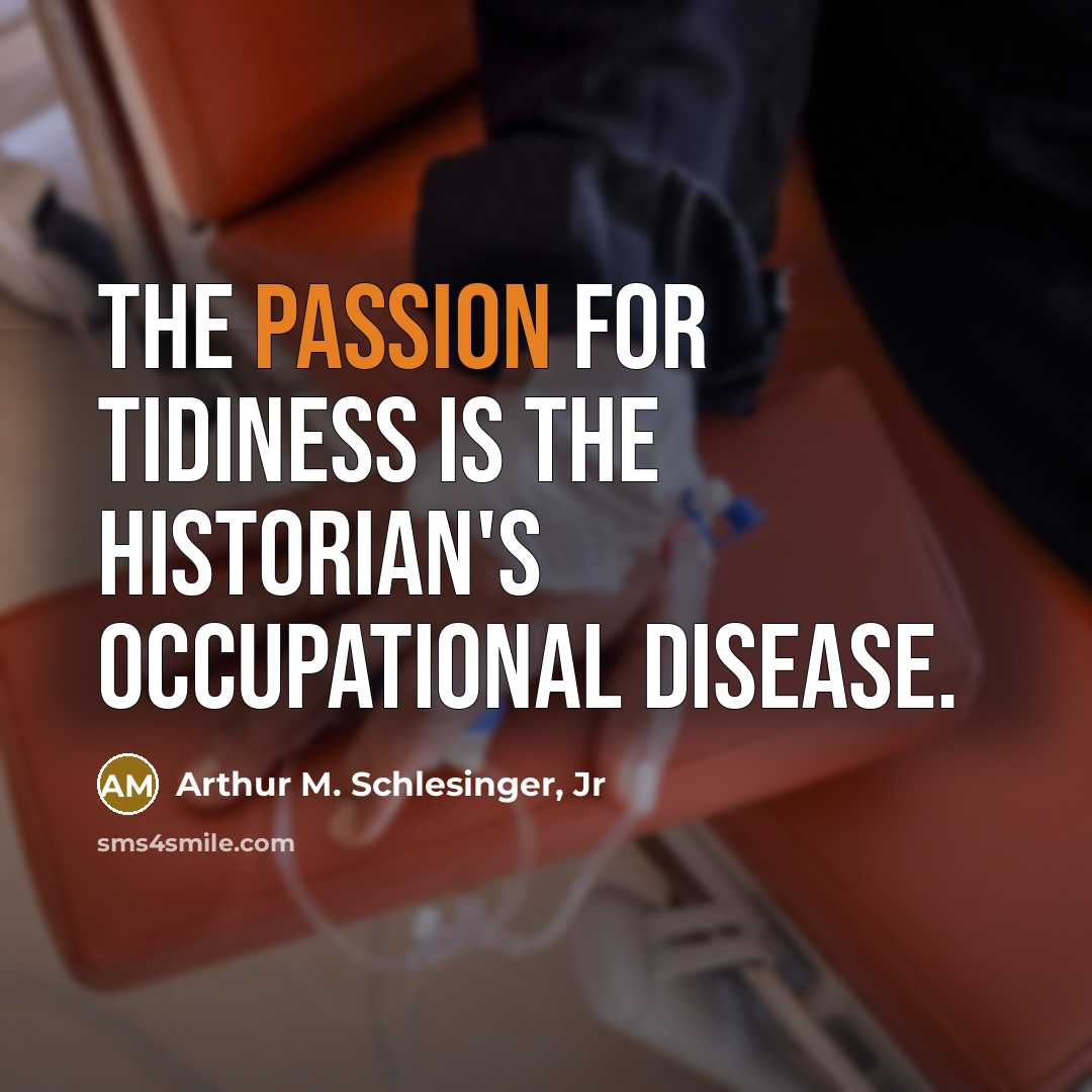 “The passion for tidiness is the historian's occupational disease.…” quote by Arthur M. Schlesinger, Jr