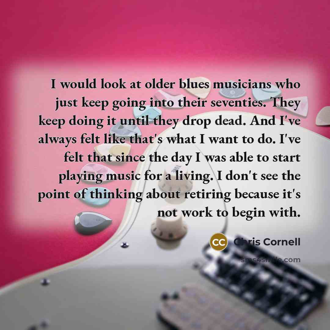 “I would look at older blues musicians who just keep…” quote by Chris Cornell