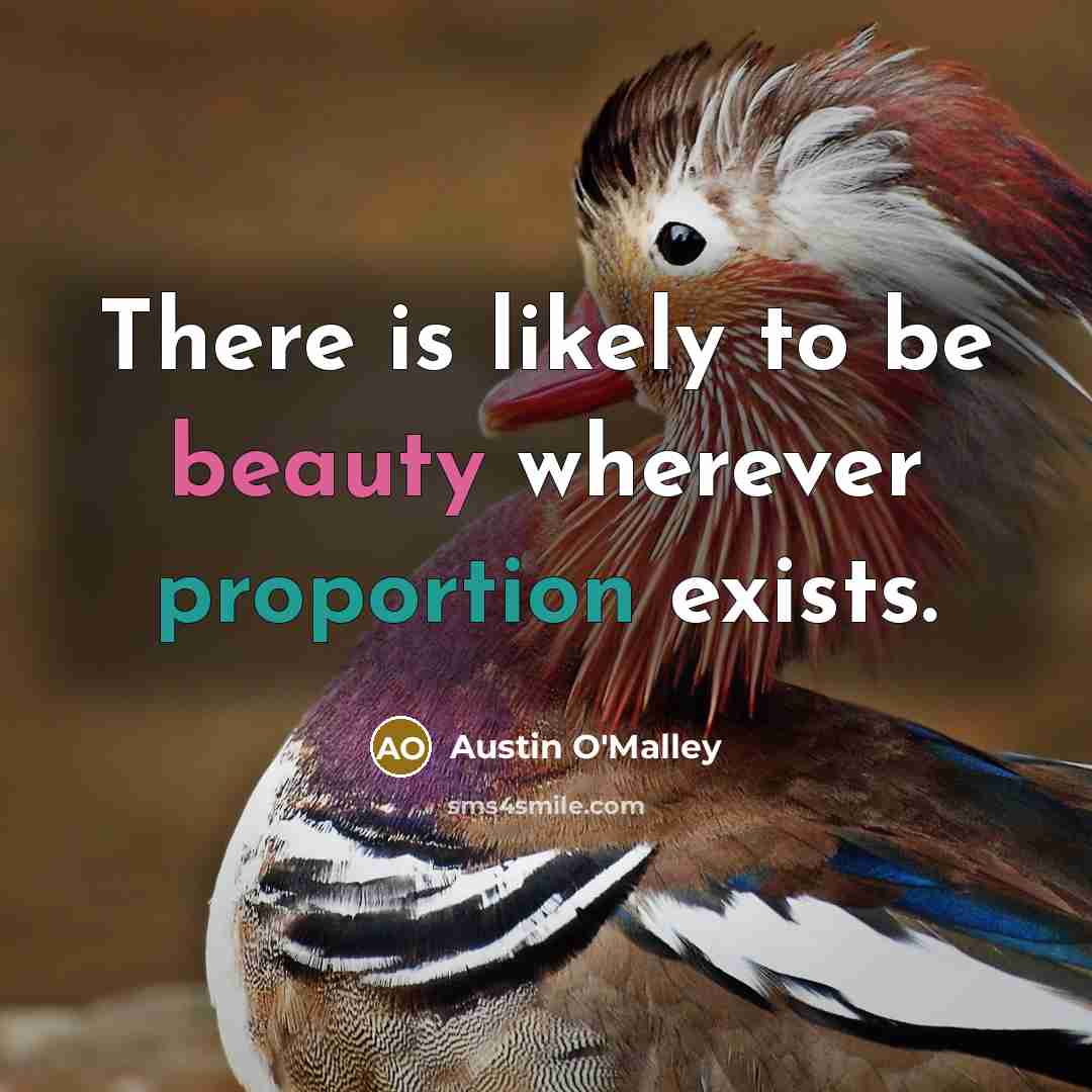 “There is likely to be beauty wherever proportion exists.…” quote by Austin O'Malley