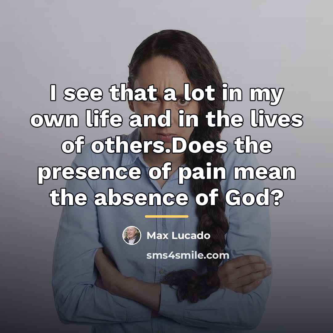 “I see that a lot in my own life and…” quote by Max Lucado