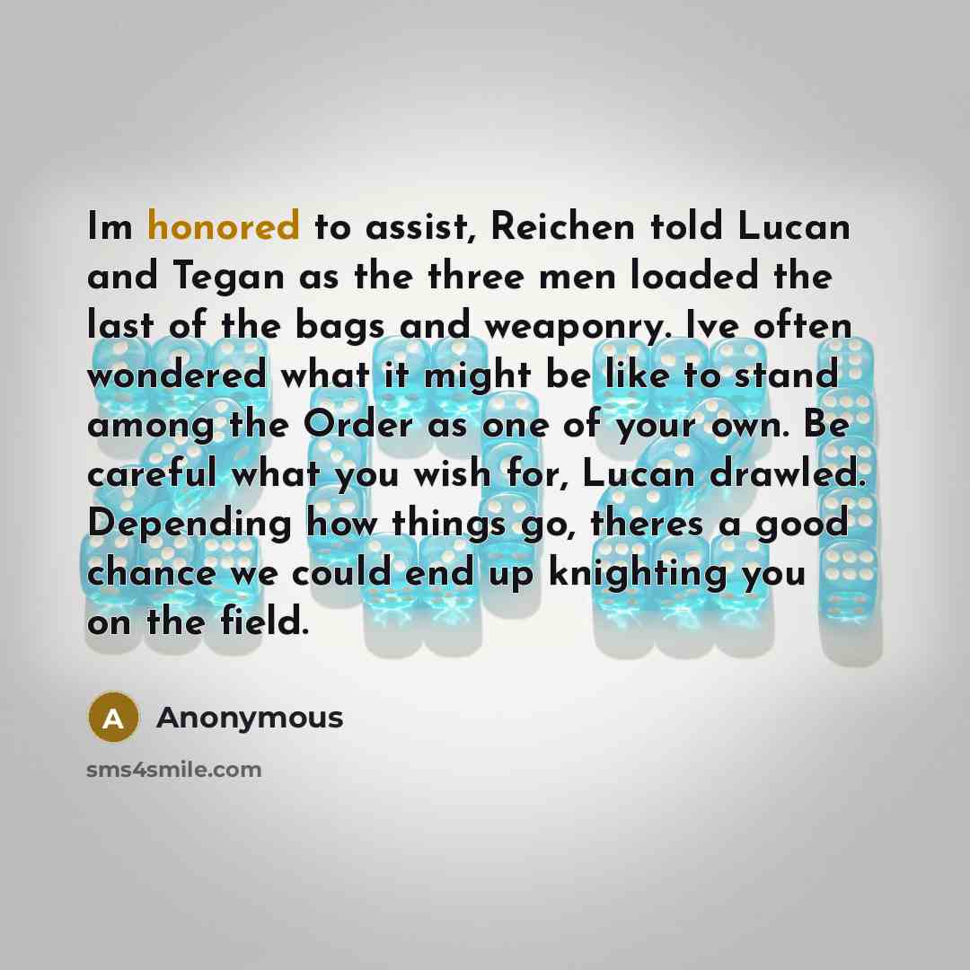 “Im honored to assist, Reichen told Lucan and Tegan as…” quote by Anonymous