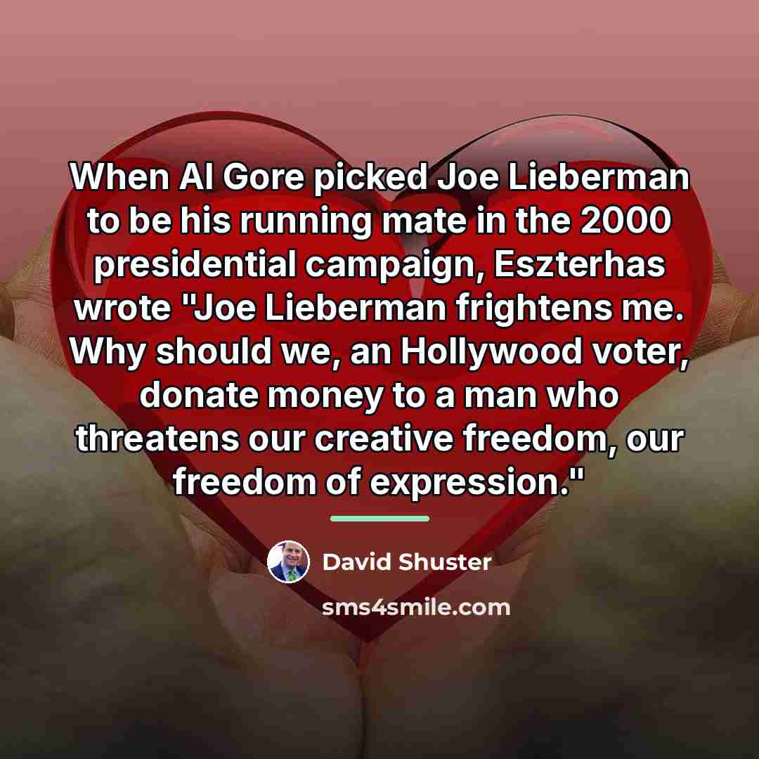 “When Al Gore picked Joe Lieberman to be his running…” quote by David Shuster