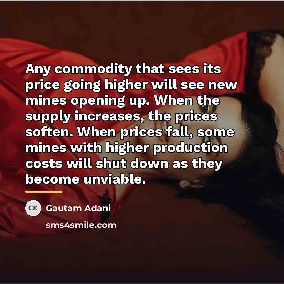 “Any commodity that sees its price going higher will see…” quote by Gautam Adani