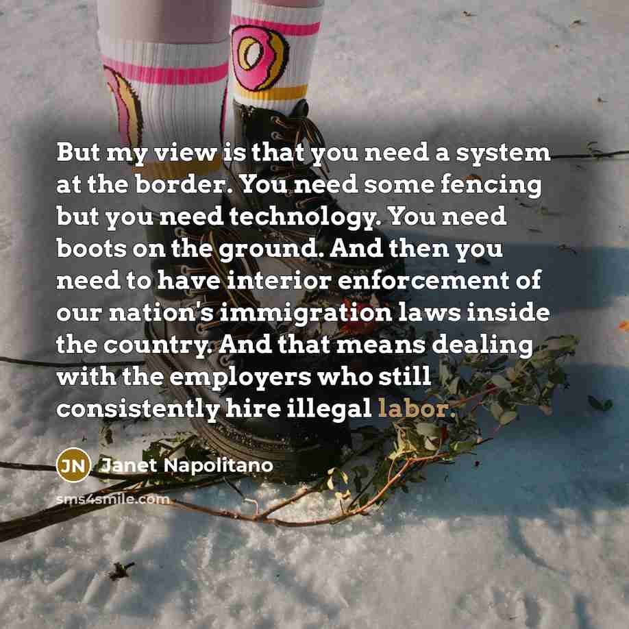 “But my view is that you need a system at…” quote by Janet Napolitano