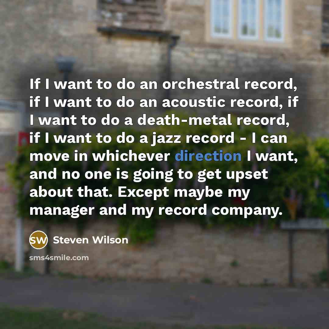 “If I want to do an orchestral record, if I…” quote by Steven Wilson