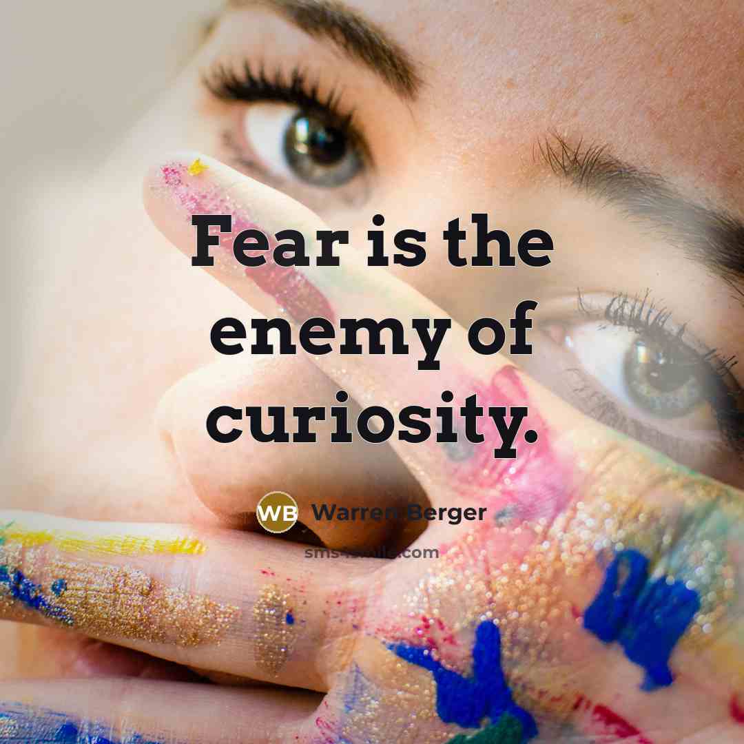 “Fear is the enemy of curiosity.…” quote by Warren Berger