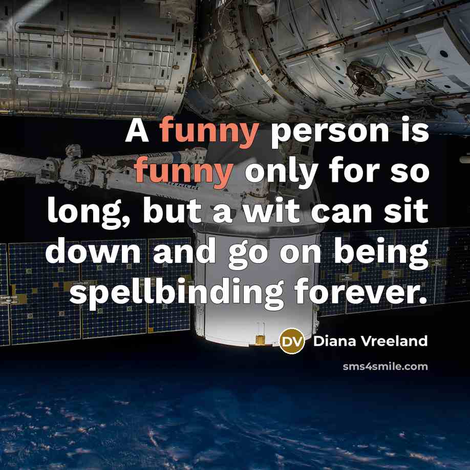 “A funny person is funny only for so long, but…” quote by Diana Vreeland