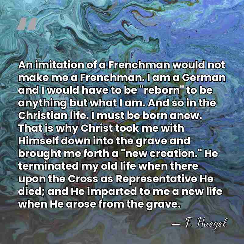 An imitation of a Frenchman would not make me a Frenchman. I&hellip; - F. Huegel
